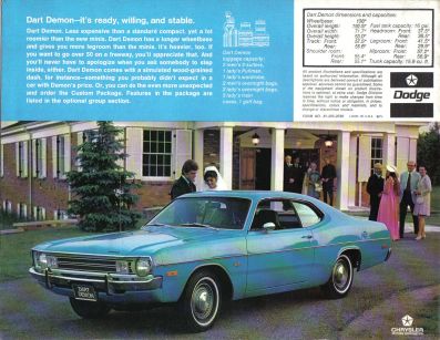 1972 saw essentially no change in the Dart family Dodge continued to mix